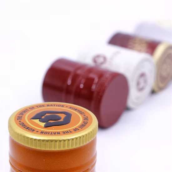 30*35mm ワイン酒用のカスタマイズされた PE コーティングされた盗難防止 Ropp アルミニウム キャップ