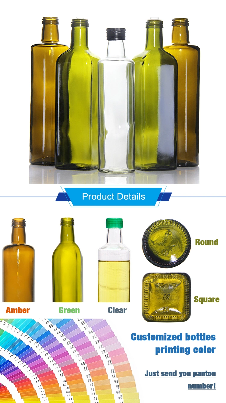 Wholesale 250ml 500ml 750ml 1000ml Glass Olive Oil Bottle