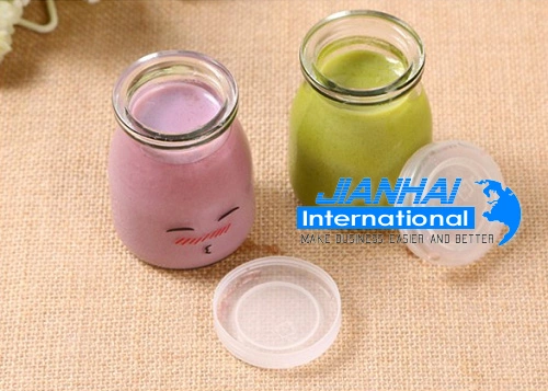 Cute Dessert Cruets Pudding Yogurt Milk Jelly Glass Bottle