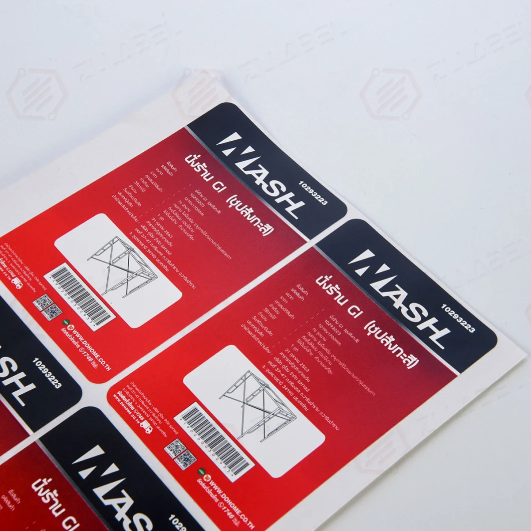 Custom Self Adhesive Sticker Waterproof Label for Industrial Equipment